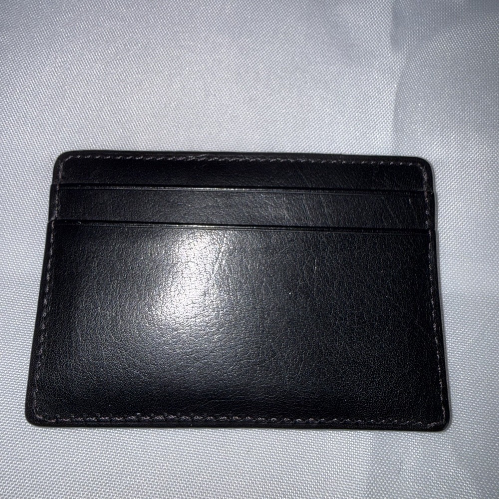 VINTAGE COACH WATER BUFFALO LEATHER SLIM BLACK CARD CASE WALLET 4664 - Picture 2 of 8